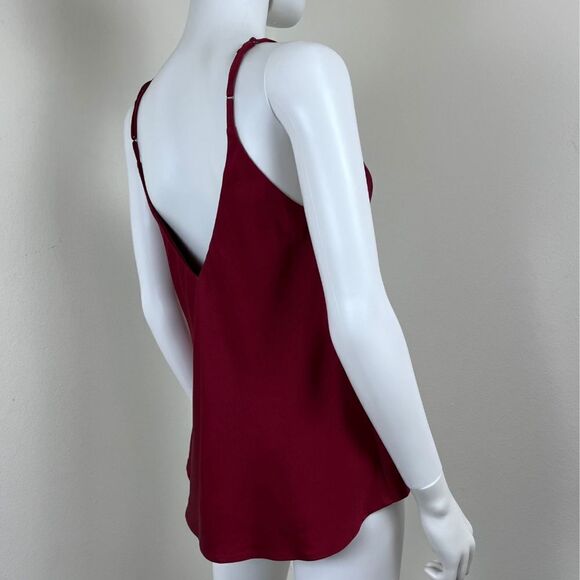 Chloe Kristyn Size S Bettina Benson Camille Red Satin Holiday Party Cami NEW Top - Picture 11 of 14